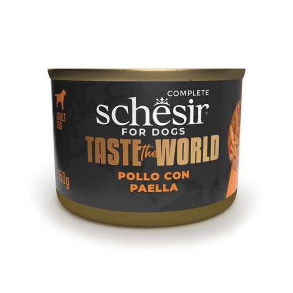 Schesir Taste the World Chicken With Paella Вологий корм для собак курка з паельєю в бульйоні, 150 г
