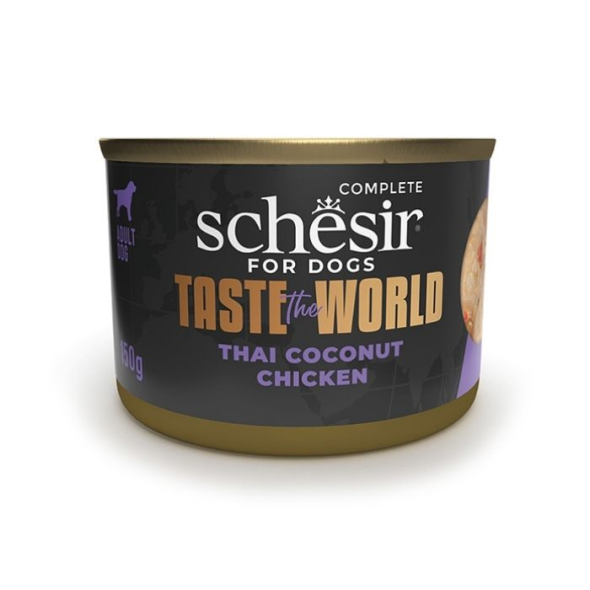 Schesir Taste the World Chicken Thai Coconut Вологий корм для собак курка по-тайськи в бульйоні, 150 г
