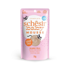 Schesir Baby Salmon and Chicken Вологий корм для кошенят мус з лосося і курки пауч, 70 г