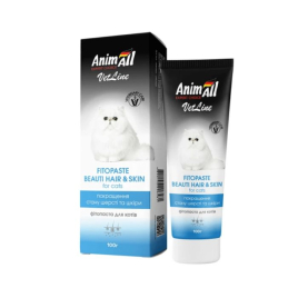 AnimAll VetLine Beauty Hair &amp; Skin Фітопаста для здоров’я шкіри та шерсті котів, 100 г