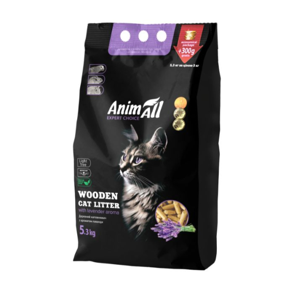 AnimAll Наповнювач деревний з ароматом лаванди 5,3 кг - 2