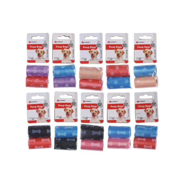 Flamingo Swifty Waste Bags Біорозкладні пакети з крохмалю для прибирання за тваринами, 2х20 шт - 1