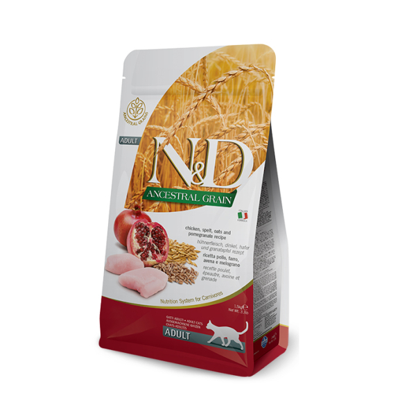 Farmina N&amp;D Ancestral Grain Chicken&amp;Pomegranate Cat Adult Сухий корм з куркою і гранатом для котів, 10 кг