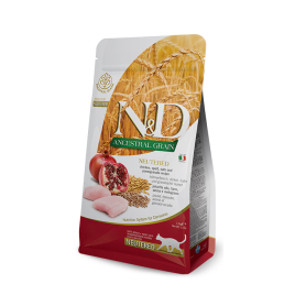 Farmina N&amp;D Ancestral Grain Chicken&amp;Pomegranate Cat Adult Neutered Сухой корм с курицей и гранатом для стерилизованных кошек, 10 кг