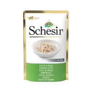 Schesir Chicken Fillets Вологий корм для котів куряче філе в желе пауч, 85 г