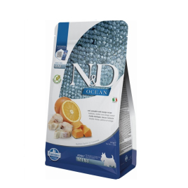 Farmina N&amp;D Ocean Cod Pumpkin&amp;Orange Adult Mini Беззерновий сухий корм з тріскою, гарбузом і апельсином для собак малих порід, 800 г