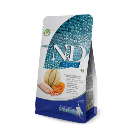 Farmina N&amp;D Ocean Cod, Shrimp, Pumpkin&amp;Cantaloupe Melon Kitten Сухий корм з тріскою, креветками, гарбузом і динею для кошенят, 1,5 кг