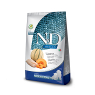 Farmina N&amp;D Ocean Cod Pumpkin&amp;Cantaloupe Melon Puppy Medium&amp;Maxi Беззерновий сухий корм з тріскою, гарбузом і динею для цуценят середніх і великих порід, 2,5 кг