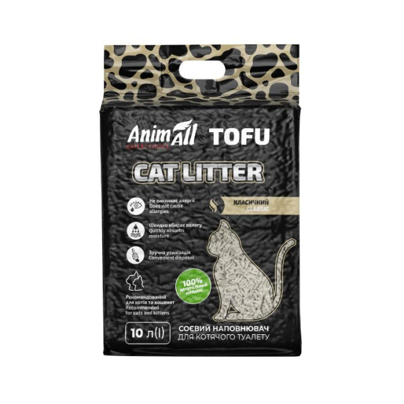 AnimAll Tofu Наповнювач соєвий без аромату 10 л - 1