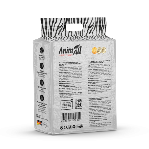 AnimAll Tofu Наповнювач соєвий з активованим вугіллям 10 л - 3