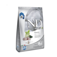Farmina N&amp;D White Sea Bass Spirulina&amp;Fennel Adult Mini Беззерновий сухий корм з сібасом, спіруліною і фенхелем для собак малих порід з білою шерстю, 5 кг