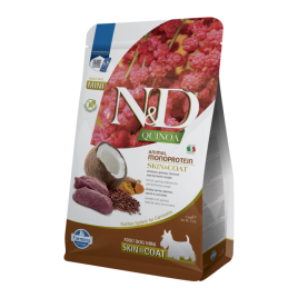 Farmina N&amp;D Quinoa Venison&amp;Coconut Adult Mini Skin&amp;Coat Сухой корм с олениной, киноа, кокосом и куркумой для собак малых пород, 2,5 кг