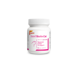 Dolfos Dolvit Biotin Cat (Долвіт Біотин Кет) Комплекс вітамінів і мінералів з біотином для здоров'я шкіри і шерсті котів 90 таблеток
