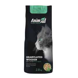 AnimAll Наповнювач деревний з ароматом м'яти 2,8 кг