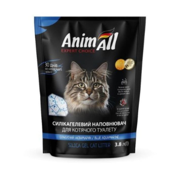 AnimAll "Блакитний аквамарин" Наповнювач силікагелевий 3,8 л