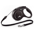 Flexi New Classic M Повідець-рулетка для собак до 20 кг, трос, 5 м, чорна