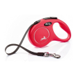 Flexi New Classic S Повідець-рулетка для собак до 15 кг, стрічка, 5 м, червона