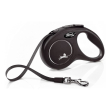 Flexi New Classic S Повідець-рулетка для собак до 15 кг, стрічка, 5 м, чорна