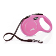 Flexi New Classic M Повідець-рулетка для собак до 25 кг, стрічка, 5 м, рожева