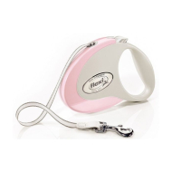 Flexi Style М Повідець-рулетка для собак до 25 кг, стрічка, 5 м, рожева