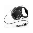 Flexi Black Design XS Повідець-рулетка для котів і собак вагою до 8 кг, трос, 3 м, чорна