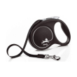 Flexi Black Design M Повідець-рулетка для собак вагою до 25 кг, стрічка, 5 м, чорна