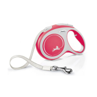 Flexi New Comfort L Повідець-рулетка для собак до 60 кг, стрічка, 5 м, червона