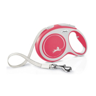 Flexi New Comfort L Повідець-рулетка для собак до 50 кг, стрічка, 8 м, червона