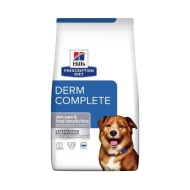 Hill's Prescription Diet Derm Complete Сухий лікувальний корм для собак всіх порід із рисом і яйцем при атопічному дерматиті та харчовій алергії 4 кг