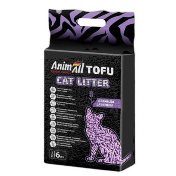 AnimAll Tofu Наповнювач соєвий з ароматом лаванди 6 л