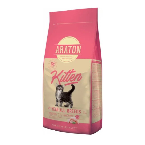 ARATON Kitten Cухий корм для кошенят 15 кг