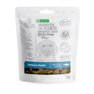 Nature's Protection Superior Care White Dogs Immune Health Беззернові ласощі для дорослих собак із білим забарвленням з оселедцем, 150 г