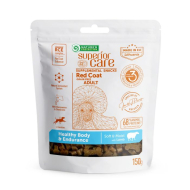 Nature's Protection Superior Care Red Coat Healthy Body &amp; Endurance Беззернові ласощі для дорослих собак із рудим забарвленням з ягнятиною, 150 г