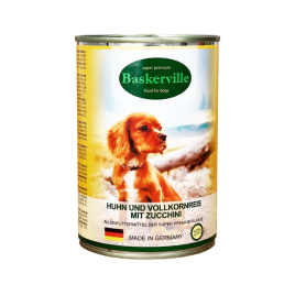 Baskerville Huhn, Vollkornreis und Zucchini Вологий корм для собак півень з рисом і цукіні, 400 г