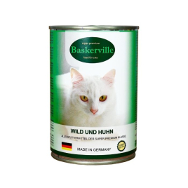Baskerville Wild und Huhn Вологий корм для котів оленина з м'ясом курки, 400 г
