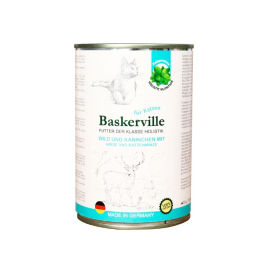 Baskerville Holistic Wild und Kaninchen Вологий корм для котів оленина з кроликом, 400 г