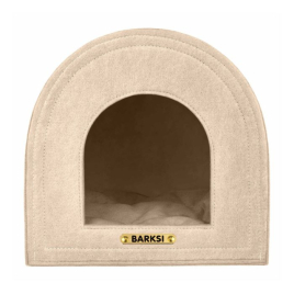Barksi Будиночок для котів і собак бежевий, XS