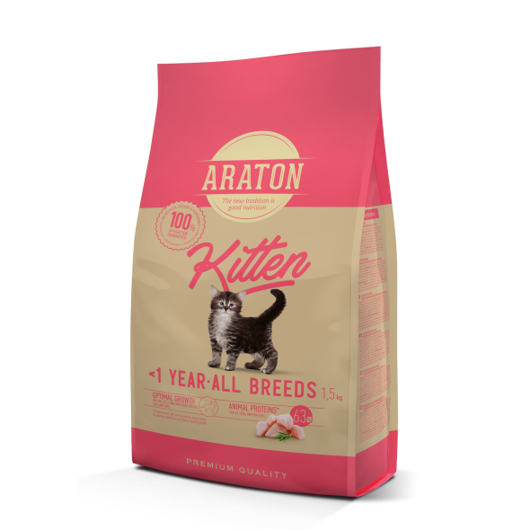 ARATON Kitten Cухий корм для кошенят 1,5 кг