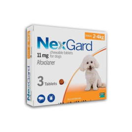 НексГард Таблетки від бліх і кліщів для собак вагою 2 - 4 кг, 1 таблетка