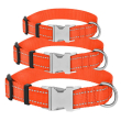 Barksi Active Нашийник для собак зі світловідбиттям і металевою пряжкою кораловий, розмір XS - 5