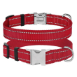 Barksi Active Нашийник для собак зі світловідбиттям і металевою пряжкою червоний, розмір S