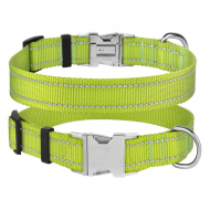 Barksi Active Нашийник для собак зі світловідбиттям і металевою пряжкою салатовий, розмір XS