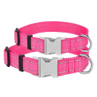 Barksi Active Нашийник для собак зі світловідбиттям і металевою пряжкою рожевий, розмір XS - 1