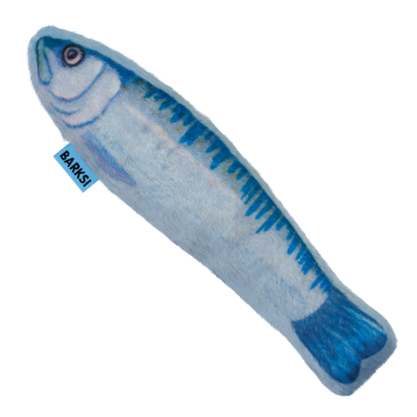 Barksi Іграшка для котів рибки-сардини з котячою м'ятою та дзвіночком, 3 шт,  16,5 см - 2