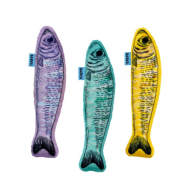 Barksi Іграшка для котів рибки-шпроти з котячою м'ятою та дзвіночком, 3 шт, 16,5 см