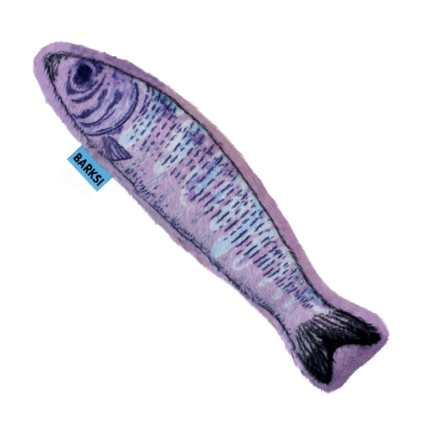 Barksi Іграшка для котів рибки-шпроти з котячою м'ятою та дзвіночком, 3 шт, 16,5 см - 3