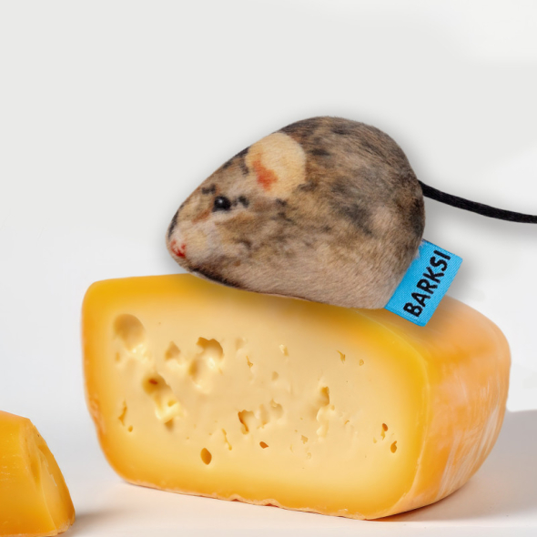 Barksi Іграшка для котів мала мишка з дзвіночком, 5 см - 1