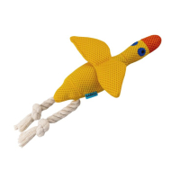 Barksi Іграшка для собак качка з пищалкою жовта, 21 х 14 см