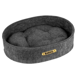 Barksi Лежак для котів і собак овальний сірий, L