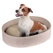 Barksi Лежак для котів і собак овальний бежевий, S - 1
